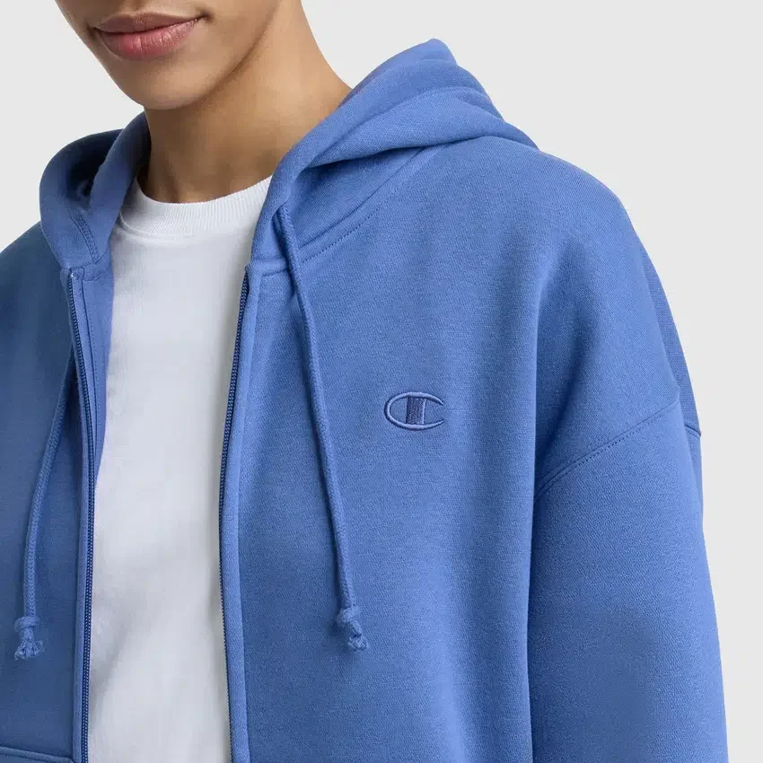 Powerblend-Fleece-Hoodie mit Reissverschluss, C Logo