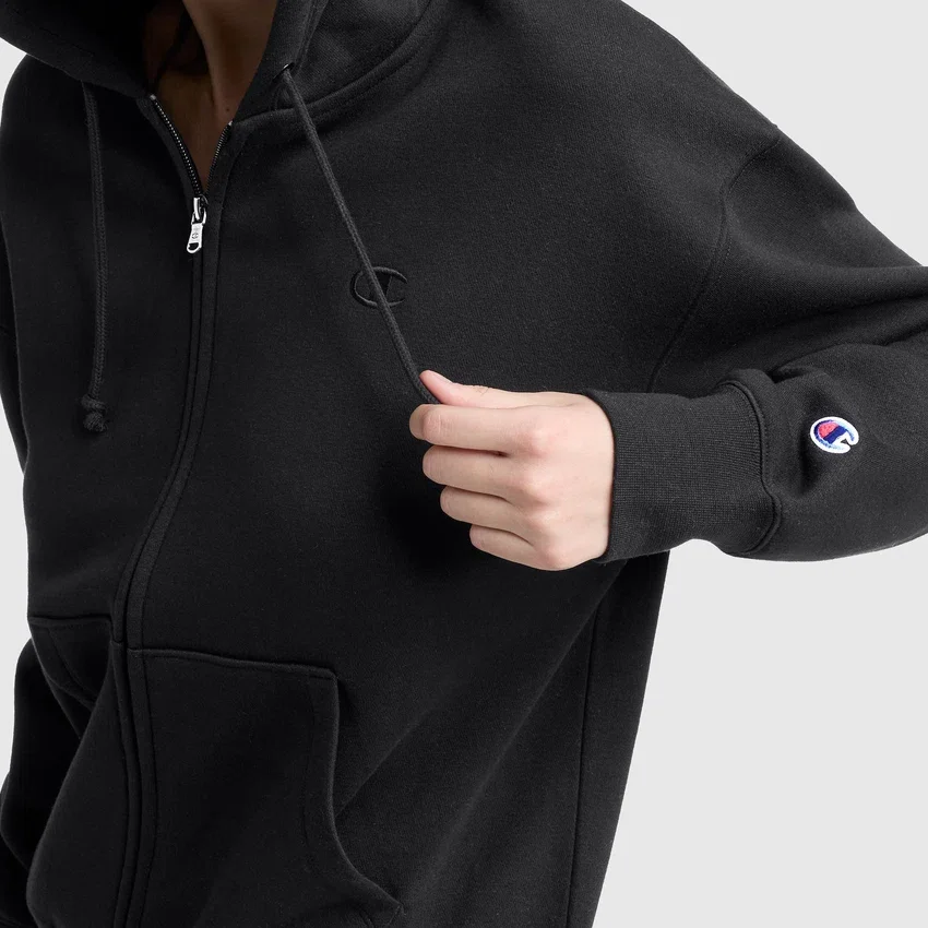 Powerblend-Fleece-Hoodie mit Reissverschluss, C Logo