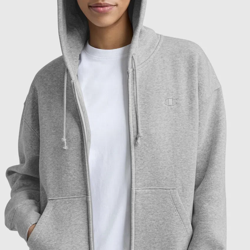 Powerblend-Fleece-Hoodie mit Reissverschluss, C Logo