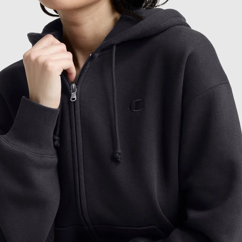 Powerblend-Fleece-Hoodie mit Reissverschluss, C Logo