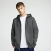 Powerblend-Hoodie mit durchgehendem Reissverschluss, C Logo