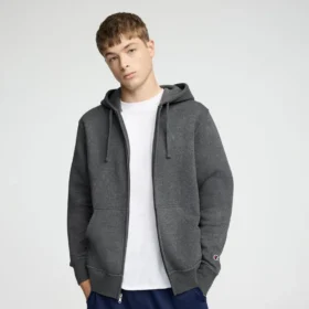 Powerblend-Hoodie mit durchgehendem Reissverschluss, C Logo