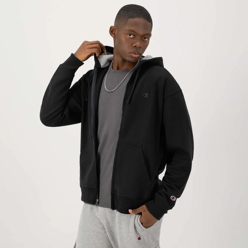 Powerblend-Hoodie mit durchgehendem Reissverschluss, C Logo