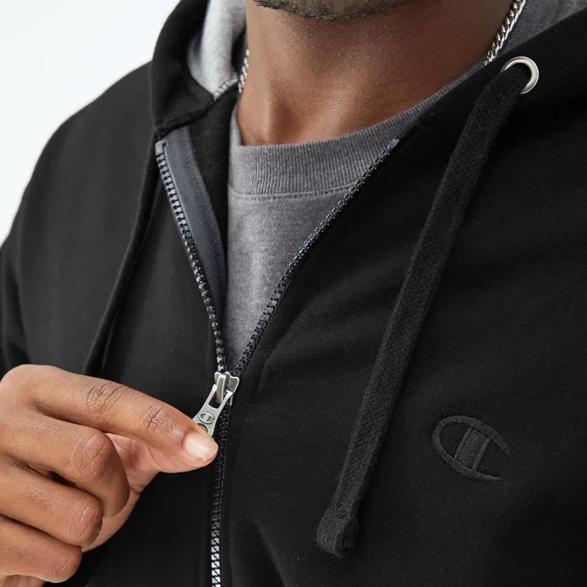 Powerblend-Hoodie mit durchgehendem Reissverschluss, C Logo