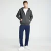 Powerblend-Hoodie mit durchgehendem Reissverschluss, C Logo