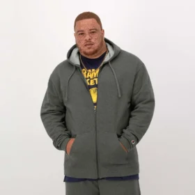 Powerblend-Hoodie mit durchgehendem Reissverschluss, C Logo – Big & Tall