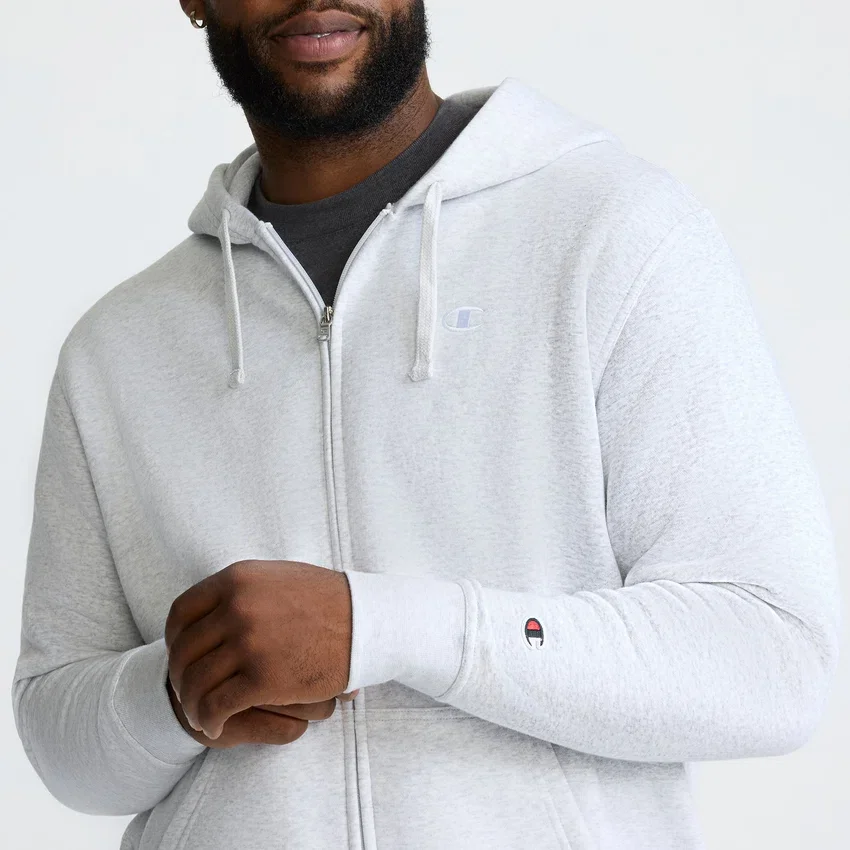 Powerblend-Hoodie mit durchgehendem Reissverschluss, C Logo – Big & Tall