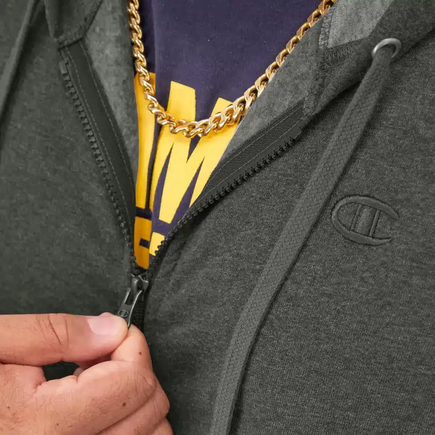 Powerblend-Hoodie mit durchgehendem Reissverschluss, C Logo – Big & Tall