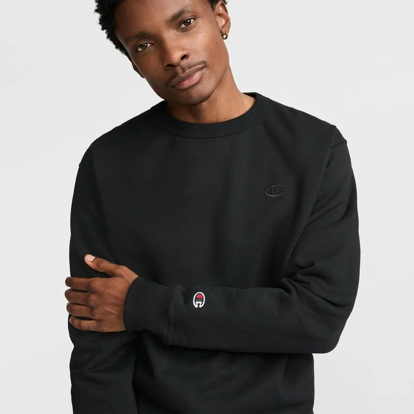 Powerblend-Sweatshirt mit Rundhalsausschnitt, C Logo