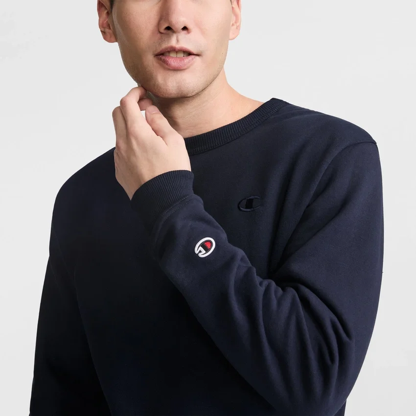 Powerblend-Sweatshirt mit Rundhalsausschnitt, C Logo