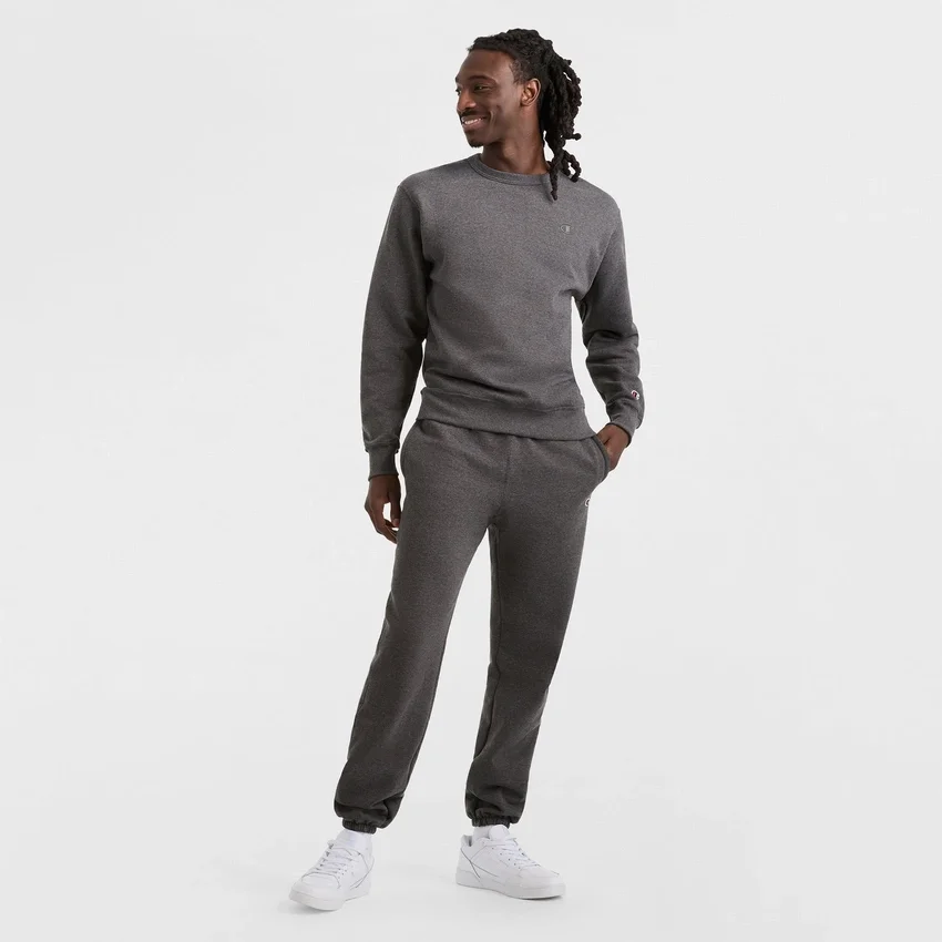 Powerblend-Sweatshirt mit Rundhalsausschnitt, C Logo