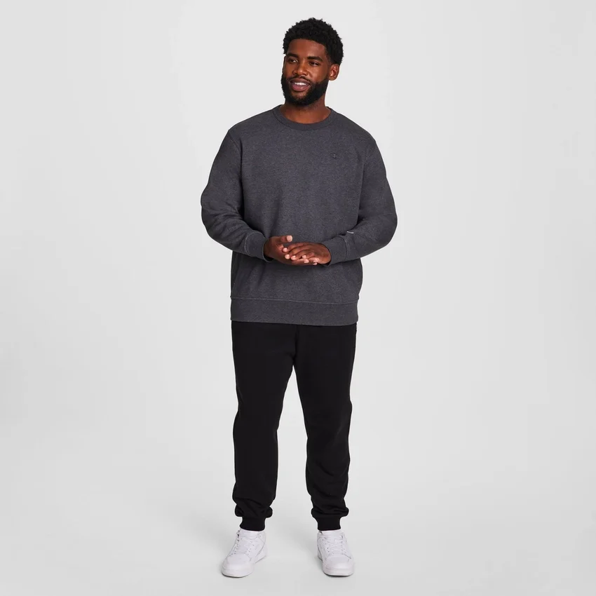 Powerblend-Sweatshirt mit Rundhalsausschnitt, C Logo – Big & Tall
