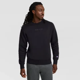 Powerblend-Sweatshirt mit Rundhalsausschnitt, farblich abgestimmtes Script Logo