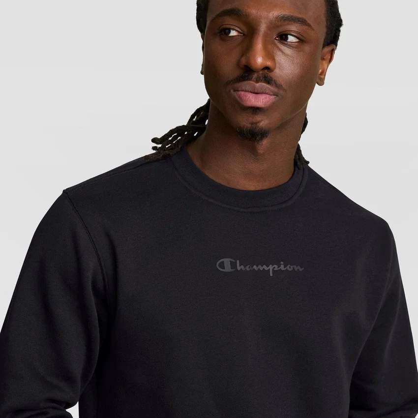 Powerblend-Sweatshirt mit Rundhalsausschnitt, farblich abgestimmtes Script Logo