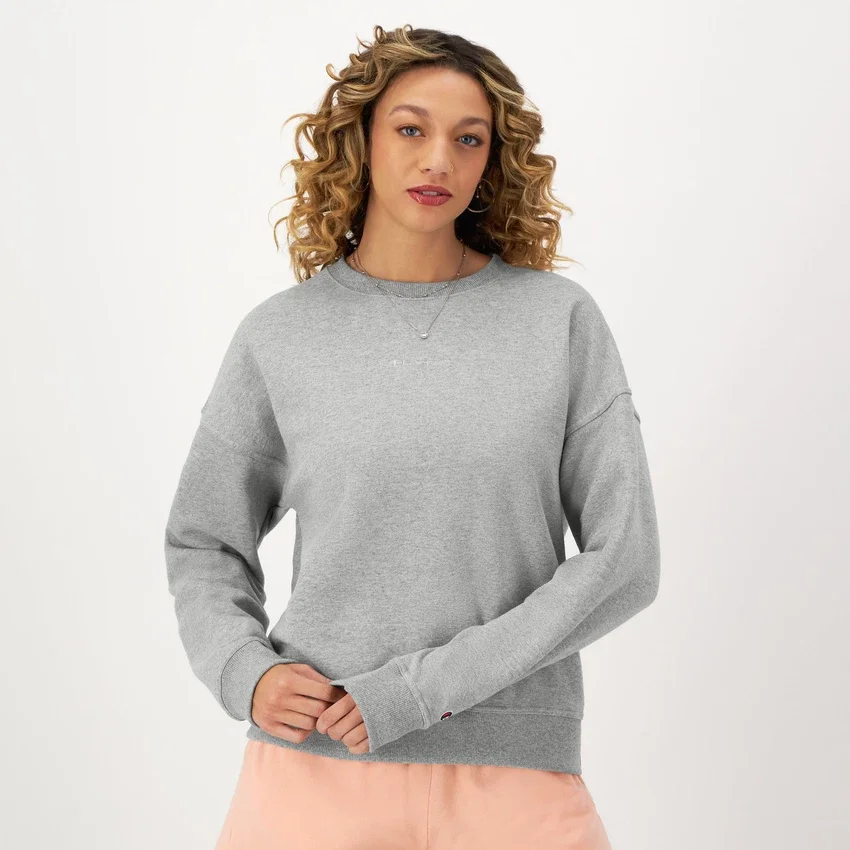 Powerblend-Sweatshirt mit Rundhalsausschnitt, gesticktes Script Logo