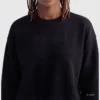 Powerblend-Sweatshirt mit Rundhalsausschnitt, gesticktes Script Logo