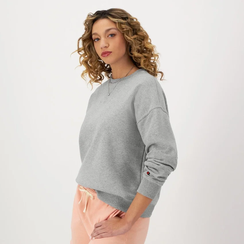 Powerblend-Sweatshirt mit Rundhalsausschnitt, gesticktes Script Logo