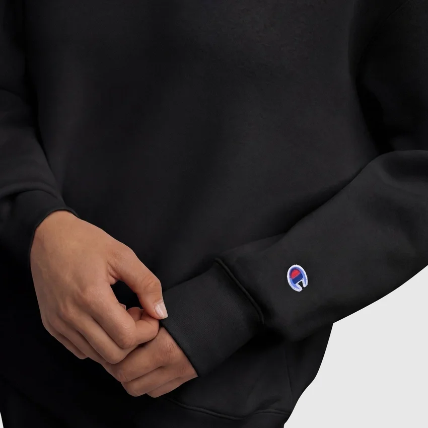 Powerblend-Sweatshirt mit Rundhalsausschnitt, gesticktes Script Logo