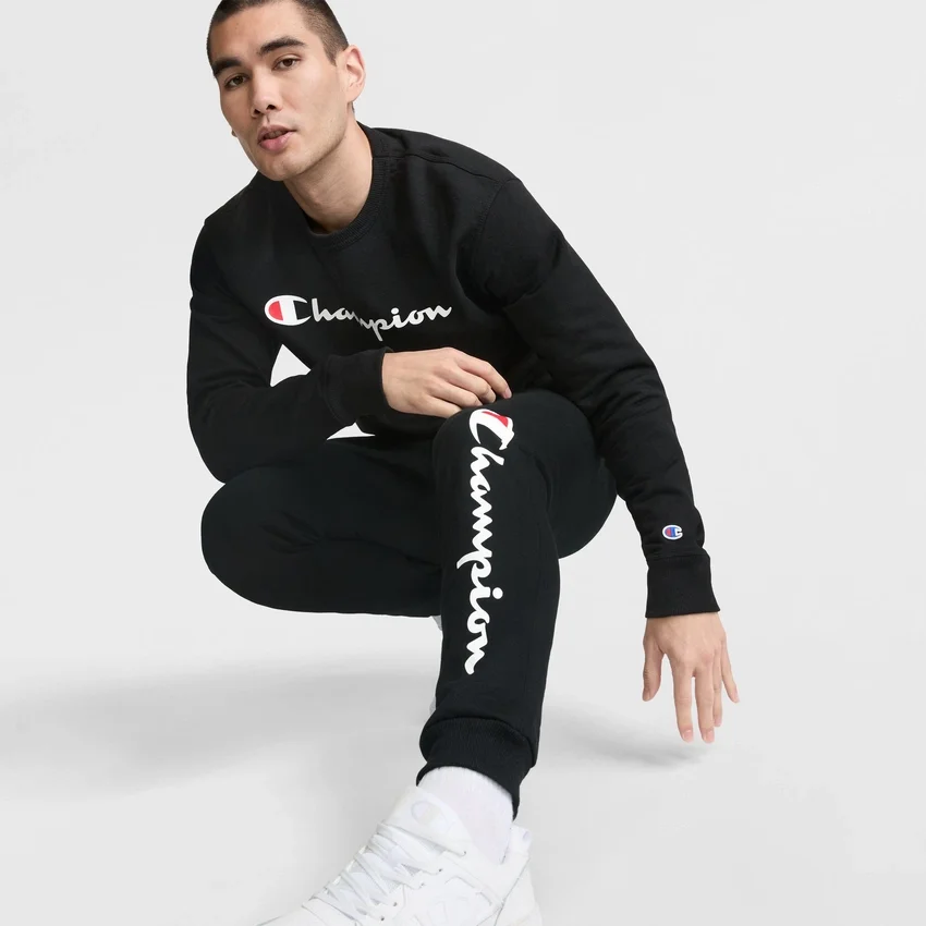 Powerblend-Sweatshirt mit Rundhalsausschnitt, Script Logo