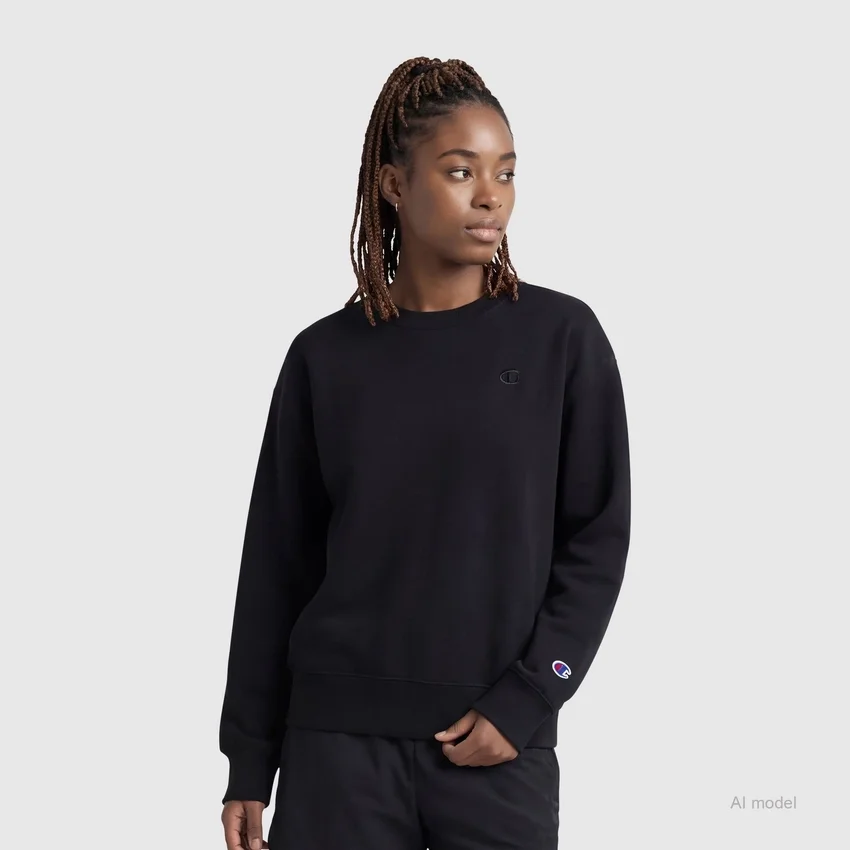 Powerblend-Sweatshirt mit Rundhalsausschnitt und kleinem «C»