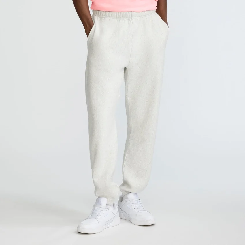 Reverse Weave Jogginghose mit kleinem Logo und gerafftem Bund