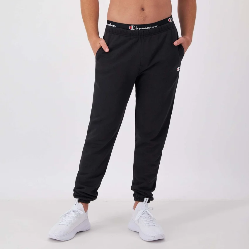 Reverse Weave Jogginghose mit kleinem Logo und gerafftem Bund