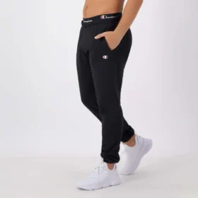 Reverse Weave Jogginghose mit kleinem Logo und gerafftem Bund