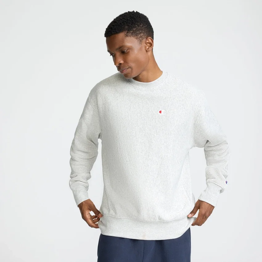 Reverse Weave Rundhals-Sweatshirt, C Logo