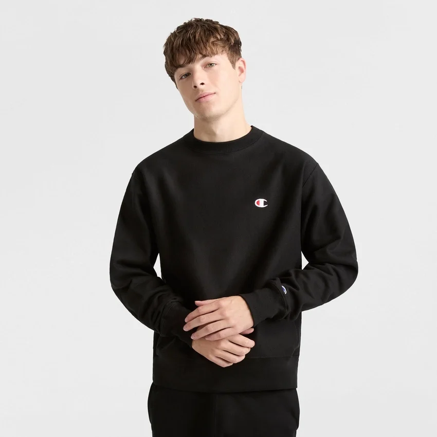 Reverse Weave Rundhals-Sweatshirt, C Logo