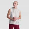 Ärmelloser Hoodie, gesticktes C Logo