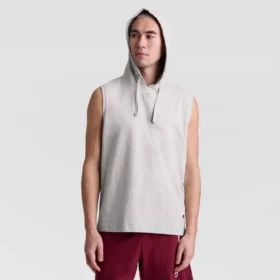 Ärmelloser Hoodie, gesticktes C Logo