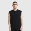 Sport-Muscle-T-Shirt mit Rundhalsausschnitt, Script Logo