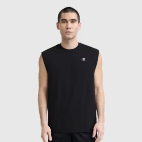 Sport-Muscle-T-Shirt mit Rundhalsausschnitt, Script Logo