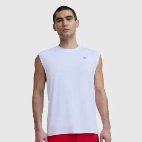 Sport-Muscle-T-Shirt mit Rundhalsausschnitt, Script Logo