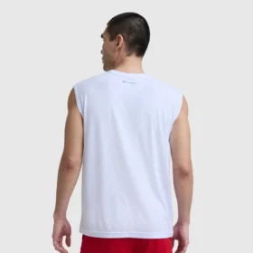 Sport-Muscle-T-Shirt mit Rundhalsausschnitt, Script Logo