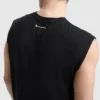 Sport-Muscle-T-Shirt mit Rundhalsausschnitt, Script Logo