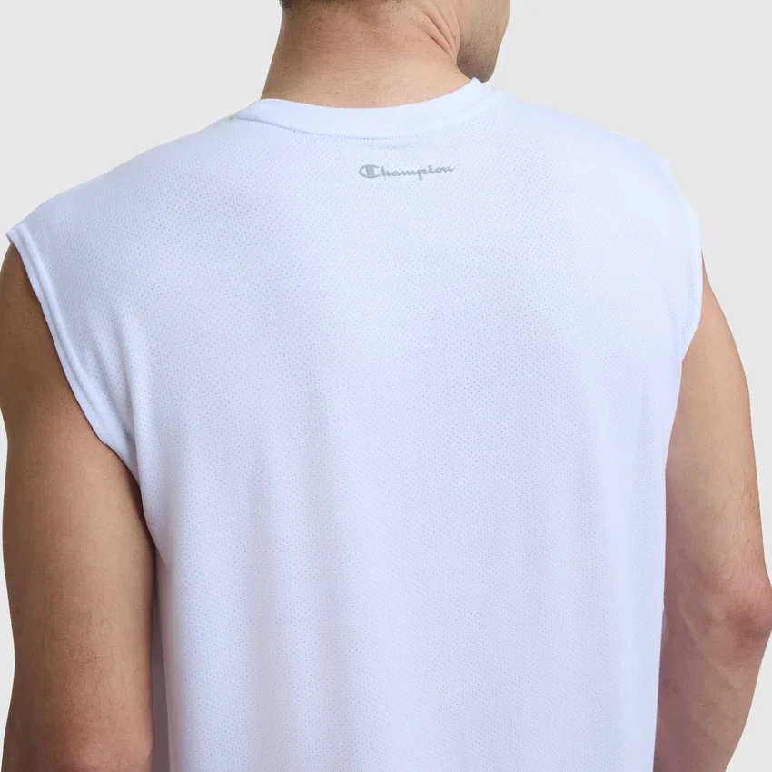 Sport-Muscle-T-Shirt mit Rundhalsausschnitt, Script Logo