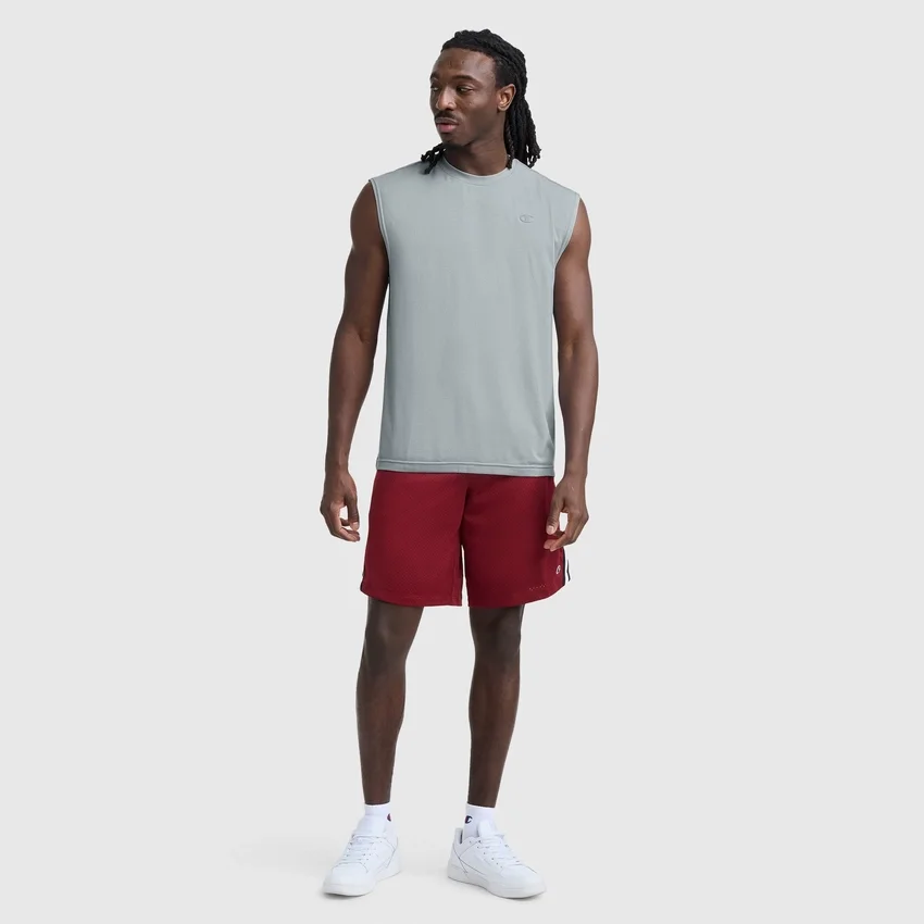 Sport-Muscle-T-Shirt mit Rundhalsausschnitt, Script Logo