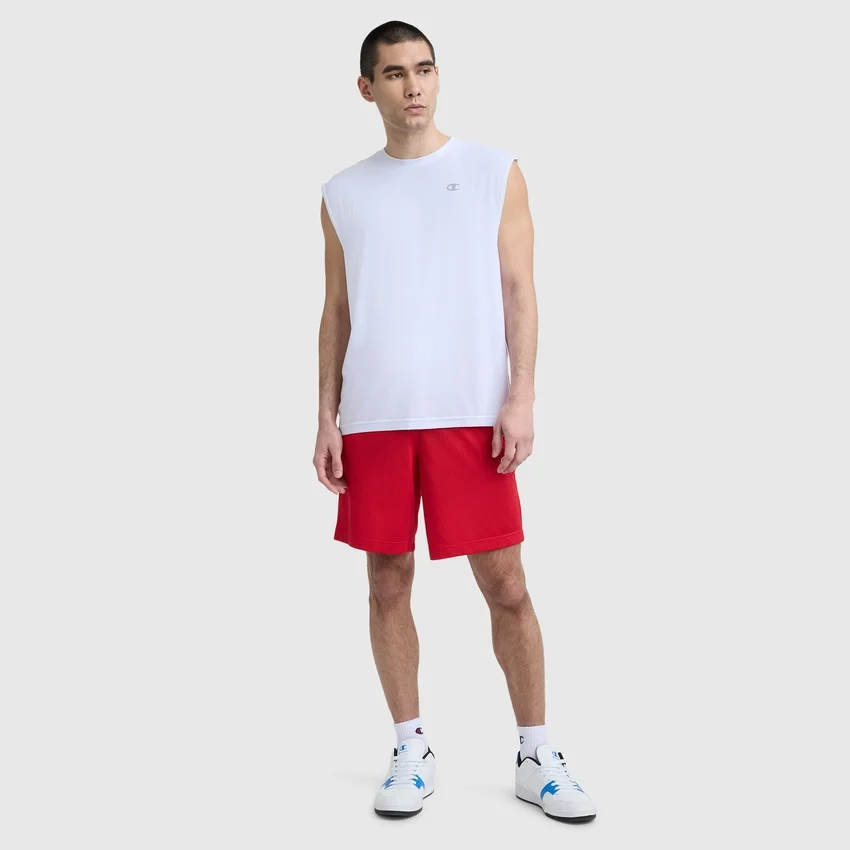 Sport-Muscle-T-Shirt mit Rundhalsausschnitt, Script Logo