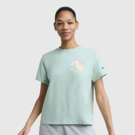 T-Shirt mit «C»-Grafik aus Mesh mit Blumenmuster, C Logo