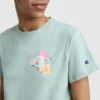 T-Shirt mit «C»-Grafik aus Mesh mit Blumenmuster, C Logo