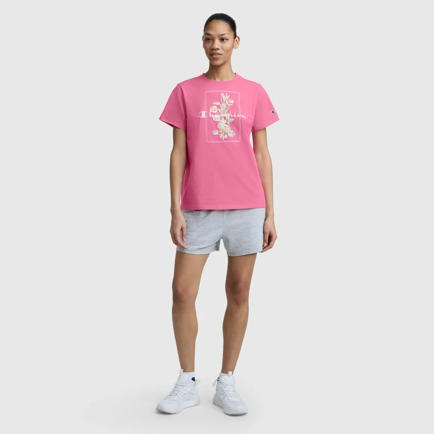 T-Shirt mit «Painted Bouquet»-Grafik, C Logo