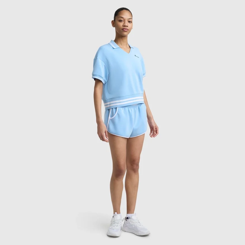 Tennis Court Poloshirts, besticktes Script Logo
